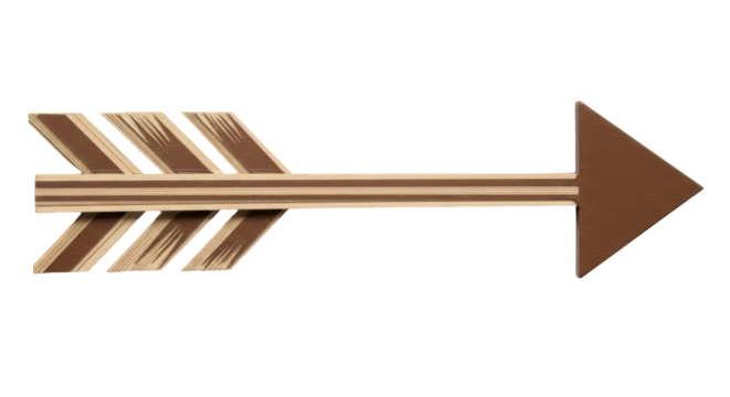 Isolated Wooden Arrow Sign
