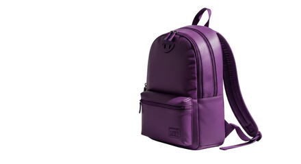 Fototapeta premium Isolated Purple Leather Backpack