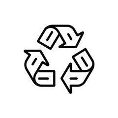 Fototapeta premium Simple Recycling Symbol Icon for Ecological Awareness and Environmental Protection Initiatives to Promote Sustainability