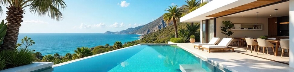 Luxury townhouse holiday villa with private pool and stunning ocean views Perfect for a relaxing getaway Enjoy spacious interiors and outdoor entertaining areas , escape, water, patio