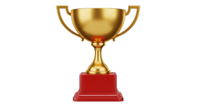 Isolated Gold Trophy