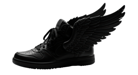 Isolated Sneakers with Wings
