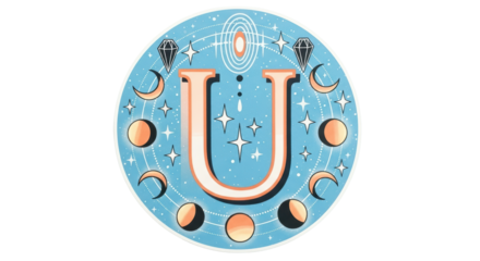 Isolated 3D Render Letter U