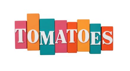 Isolated Tomatoes Blocks