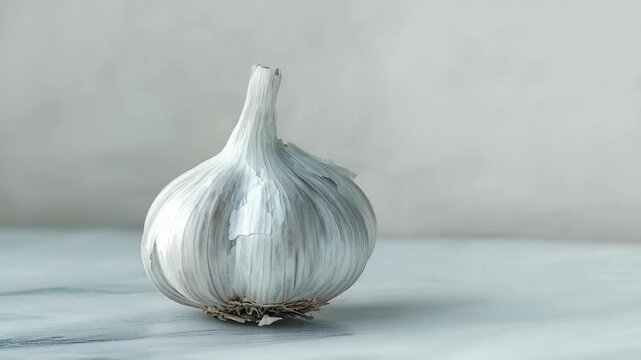 Garlic Bulb on Table