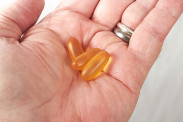 Fish Oil soft gels used as a dietary supplement for Omega 3 fatty acids!
