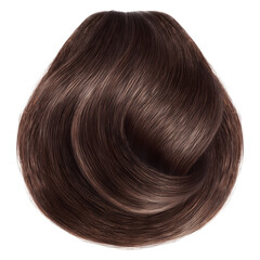 Naklejka premium Medium chestnut brown hair color sample