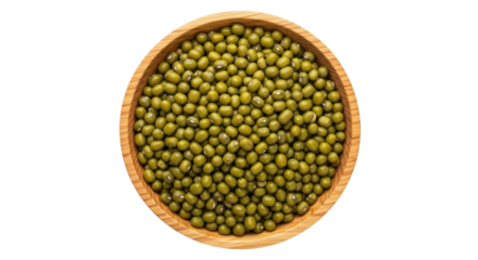 Isolated Bowl of Mung Beans