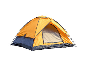 Yellow Dome Camping Tent on Transparent Background