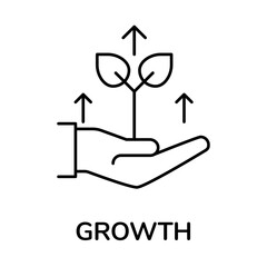 Growth Icon Vector Business, Success, Progress, Development, Finance with editable stroke.