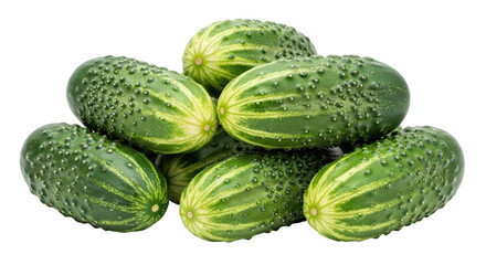 Isolated Pile of Pickled Cucumbers