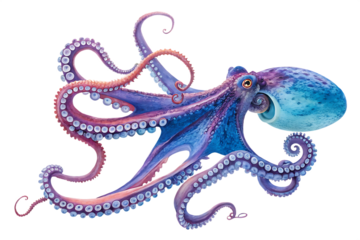Isolated octopus AI generated by PNG