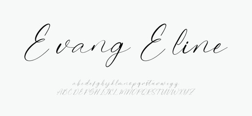 Hand drawn vector alphabet. Modern monoline signature script font. Elegant Signature Font. Best Alphabet Beautiful Calligraphy Signature Font. vector illustration 
