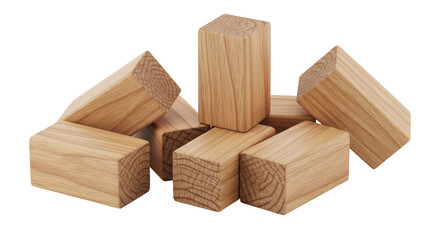 Isolated Wooden Blocks