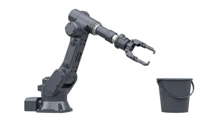 Fototapeta premium Isolated Robot Arm and Bucket