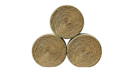 Isolated Stack of Hay Bales