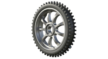 Obraz premium Isolated futuristic car wheel