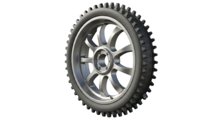 Isolated futuristic car wheel