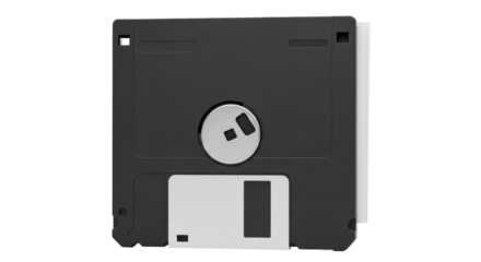 Isolated floppy disk rotated