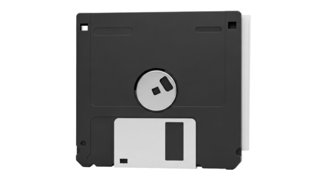 Isolated floppy disk rotated