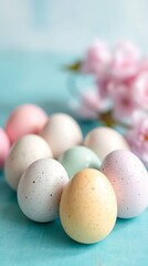 easter eggs in a nest