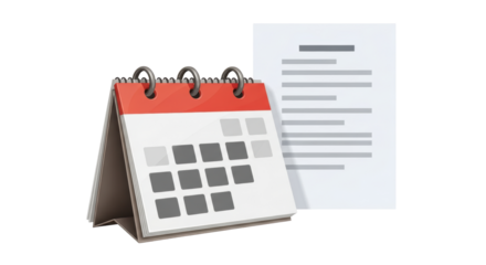 Isolated Calendar and Document