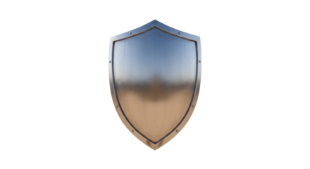 Isolated Silver Metal Shield