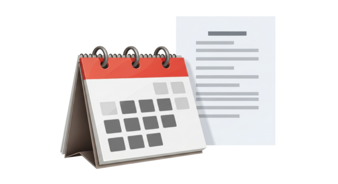 Isolated Calendar and Document