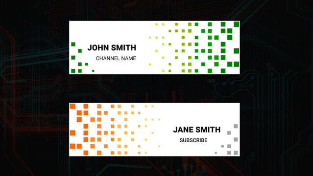 Stylish Lower Third With Pixel Squares Overlay 02