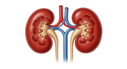 Isolated Human Kidneys Anatomy