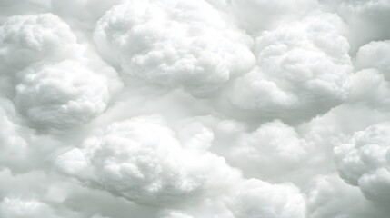 Dramatic Cumulus Cloudscape, White Fluffy Cloud Background Texture