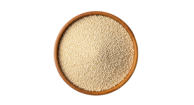 Isolated Couscous in Bowl