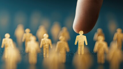Finger selecting a figure