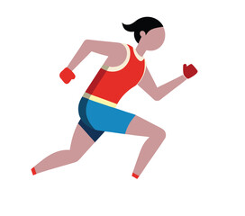 athlete running vector icon