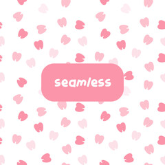 Pink tooth seamless pattern, illustration for fabric, wallpapers, vector template illustration.