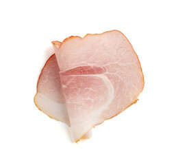 Baked Pork Slices Isolated, Roasted Sliced Loin, Tenderloin Ham Pieces, Boiled Meat Fillet Cuts