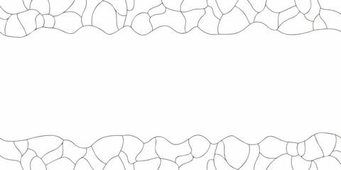 Abstract organic shapes border design with empty space for text and graphics