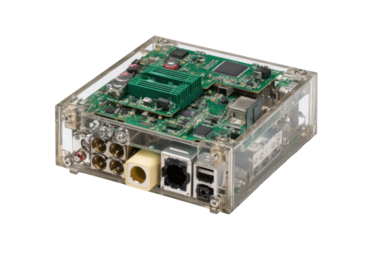 Transparent Miniature Computer Mainboard in Clear Case