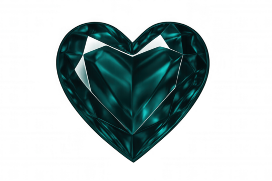 Teal gemstone reflecting light, creating a luxurious and romantic atmosphere, perfect for valentine's day projects