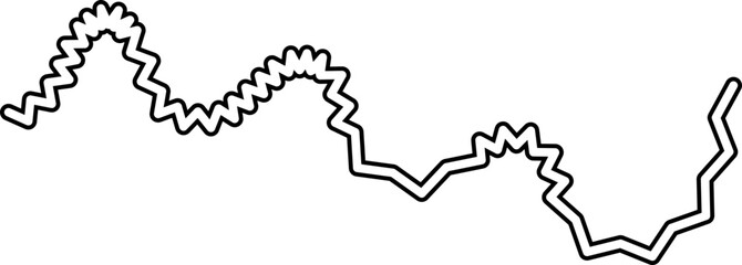 Wiggly freeform line with an organic, playful zigzag movement.