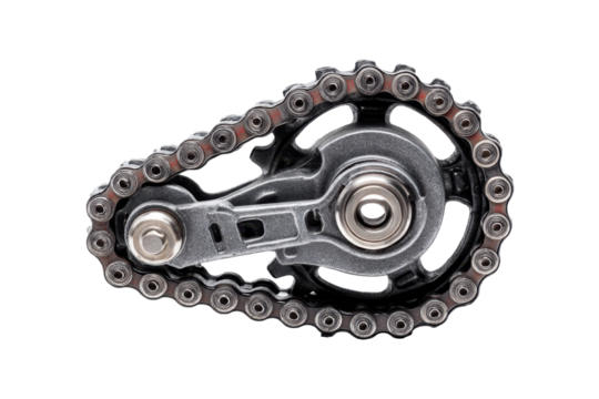 Bicycle Chain Drive Tensioner on Transparent Background