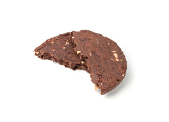 Protein cookie, round protein brownie with chocolate and cocoa, gluten-free cookies