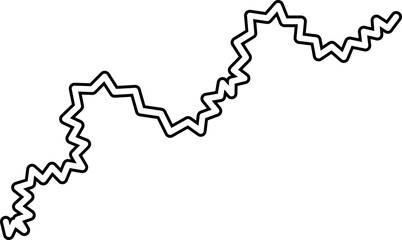 Irregular zigzag stroke with smooth curves and a freehand, organic style.