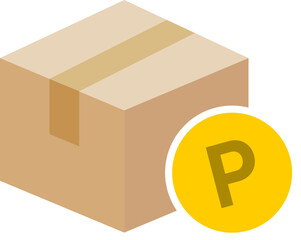 cardboard box on white background