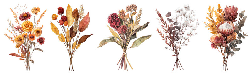 Vibrant autumn floral arrangements