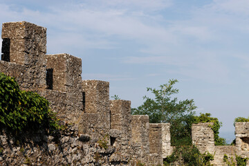 Defense wall of the Fratta of Cesta castle in San Marino, Europe