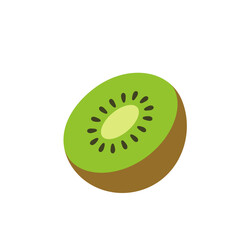 Obraz premium Half kiwi fruit illustration. Vector illustration. 