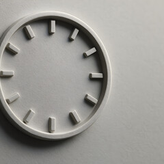 Timeless Elegance: A minimalist clock design presents a modern, uncluttered aesthetic with its clean lines and a touch of industrial minimalism