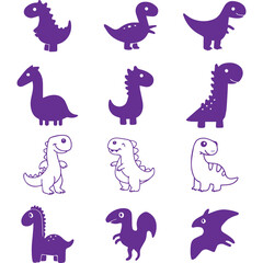 Naklejka premium Dinosaur SVG Bundle
