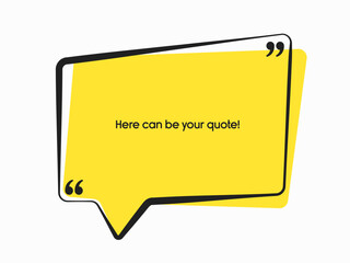 Speech bubble. Space for quote text, frame message
